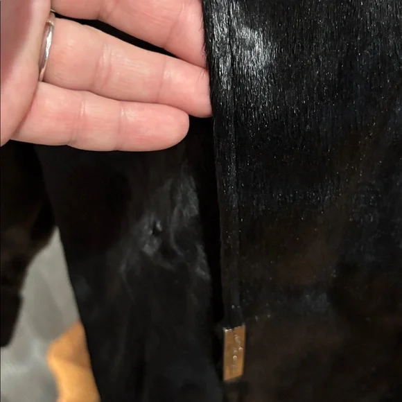 Davoucci genuineleather calf hair jacket black size 3xl men’s - Picture 6 of 7